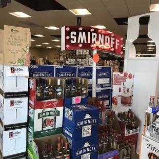 a wide selection of bottles