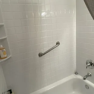 Removed old tub/shower combo and installed perfect white combo.