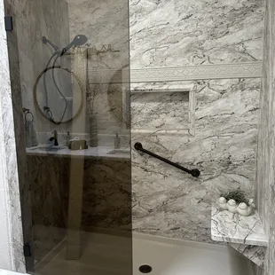 Complete shower transformation.