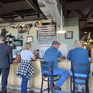 customers at the bar