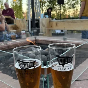 Fire, beer, and music on a beautiful fall evening in Los Alamos, NM