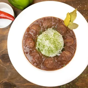 Baton Roux Cajun Red Beans and Rice.