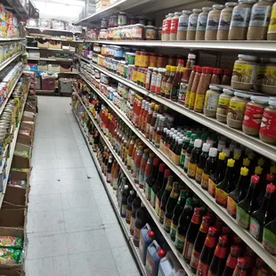 a view of a grocery store aisle