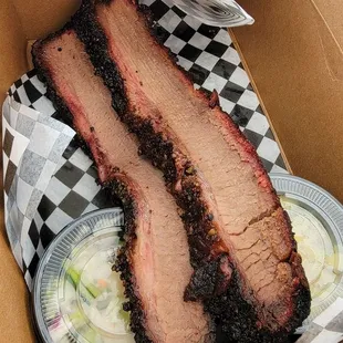 Brisket melts in the mouth tender....