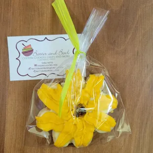 Sunflower cookie