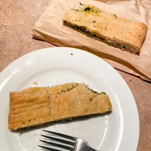Spinach Jawn - pictured is only half because I couldn&apos;t wait!