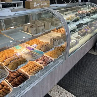 a display of baked goods