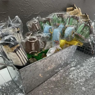 Assorted football themed items