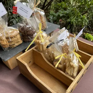 Wrapped cookies ready to be eaten at the Batter Bakery pop-up at Flowerland in Albany.