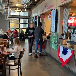 Interior counter style service.