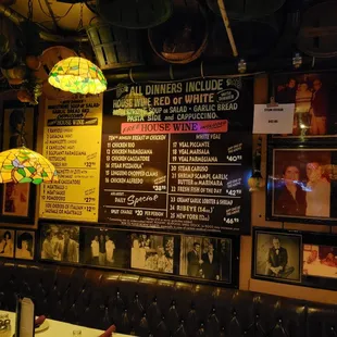 No paper menu needed. Everything is on the wall.