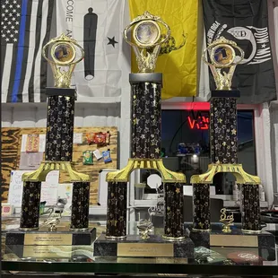 December Beer League Tournament Trophies