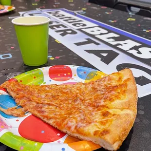 Pizza comes from the restaurant next door and we had zero leftovers.