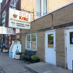 the front of the building