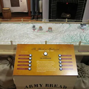 Laser guided topographical map showing troop movements.