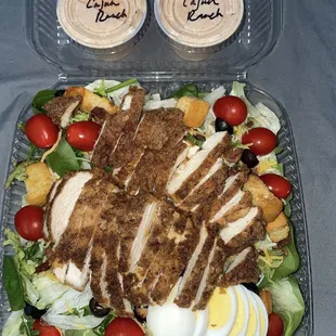 Crispy Chicken Salad with Cajun Ranch