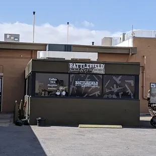 a motorcycle parked in front of a building
