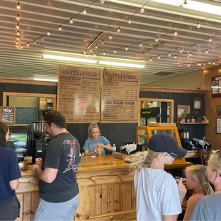 customers at the counter