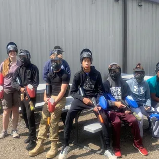 Our group suited up!