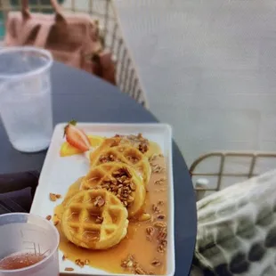 Toasted Pecan Prone Belgian Waffles