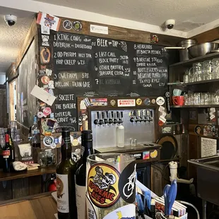 Menu for beers on tap