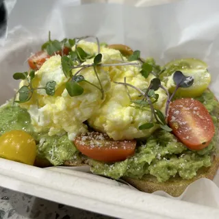 Avocado Scrambled Toast