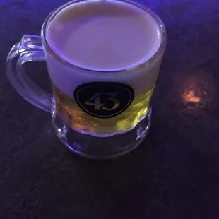 Get a mini beer shot. Delicious. Not a hot guy but was like I ate desert.