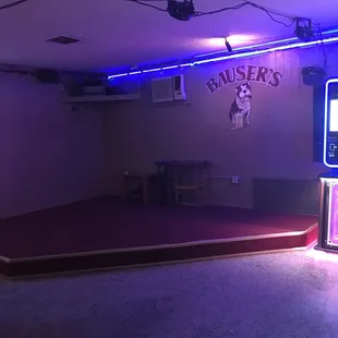 Stage for live music which has always been good