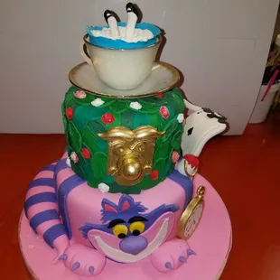 Alice in Wonderland Birthday Cake