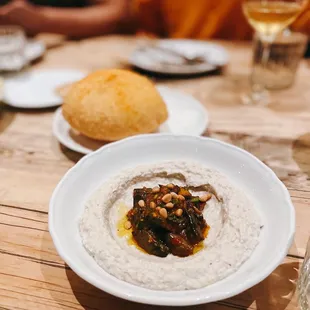 baba ghanoush + fried pita -- @foodiejocho