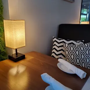 The tables are so cozy you'll make yourself at home