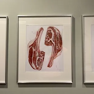Bathroom wall decor. They take meat seriously here