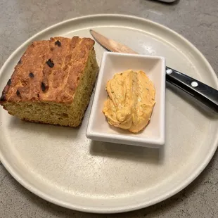 Cornbread and elote butter