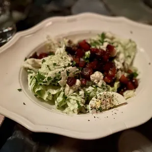 Wedge salad.  So delicious with the housemade bacon