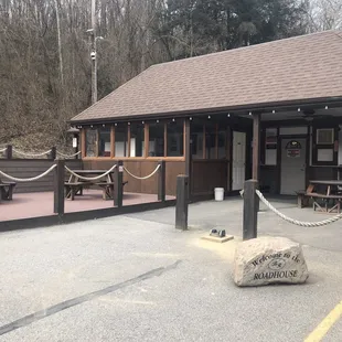 Outdoor seating area for warmer days