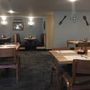 the dining area of the restaurant