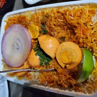 Egg biryani