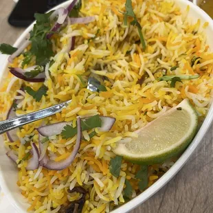 a plate of biryas