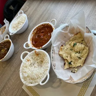 Butter Chicken Butter Naan Garlic Naan Natukodi Curry