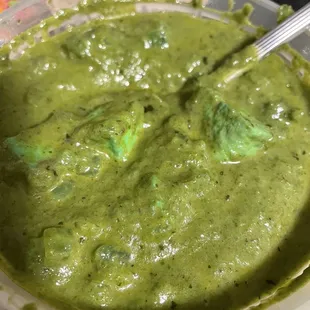 Please stop with the food coloring! It&apos;s definitely not necessary for the palak paneer! The overall taste of the food was disappointing.
