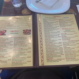 Huge menu!