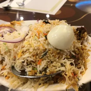 Hyderabadi Chicken Dum Biryani $10.99 -- worth it!