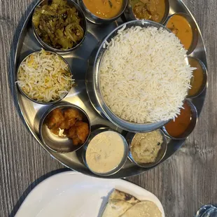 a plate of indian food