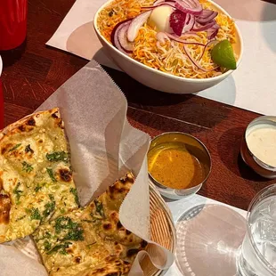 a plate of food on a table