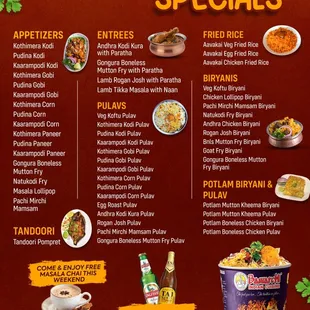 Enjoy the burst of flavours in every bite. Fill your tummy with our delicious Weekend Specials.