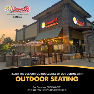 Relish the delightful Indulgence of our cuisine with Outdoor Seating.