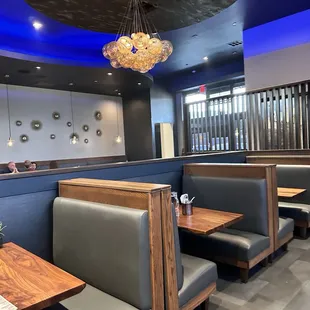 a view of the dining area