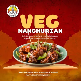 Kickstart your meal with our delicious veg appetizers, packed with bold flavors! Crispy on the outside, tender on the inside,