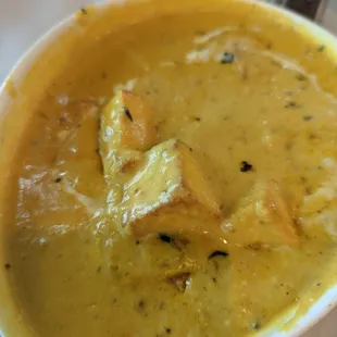 Shahi paneer. Not flavorful at all. Asked for level 8 spice and it wasn&apos;t