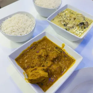 Chicken Korma and Methi Malai (back)